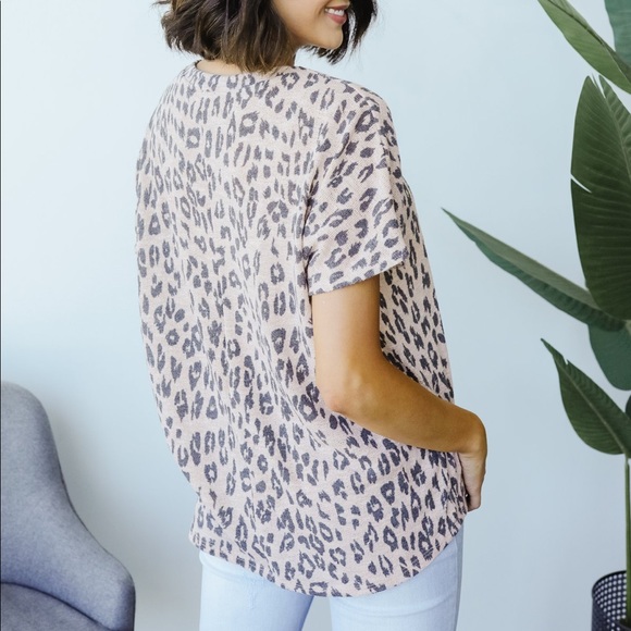 Leap of Faith V-Neck Knit Top in Blush - Picture 5 of 12